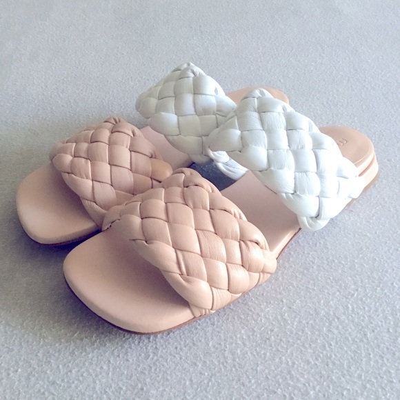 Mara Bini Bright Woven Italian Lather Sandals Size 37.5 - Picture 2 of 8